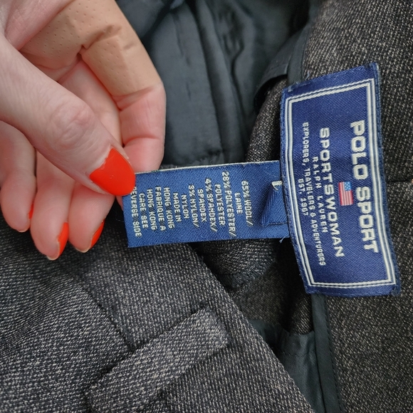 POLO SPORT SPORTSWOMAN x VINTAGE Ralph Lauren Wool blend trousers buckle back 10 - Picture 4 of 10